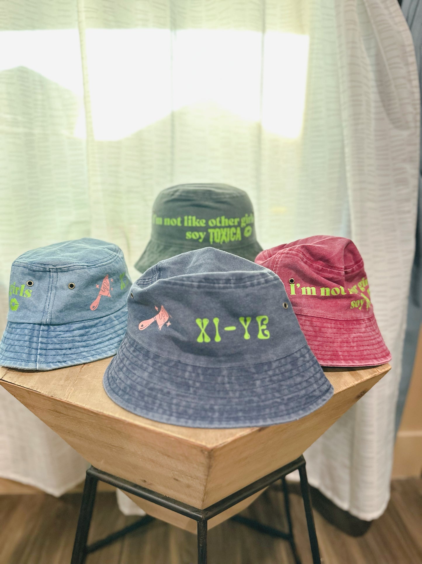 Collection Of Denim Hats. 