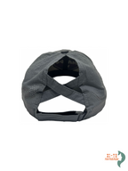 Back view of the hat with ponytail opening. 